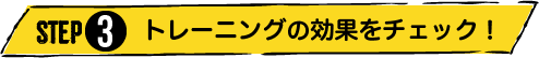 トレーニングの効果をチェック