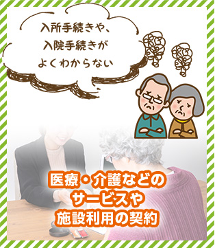 医療・介護などのサービスや施設利用の契約